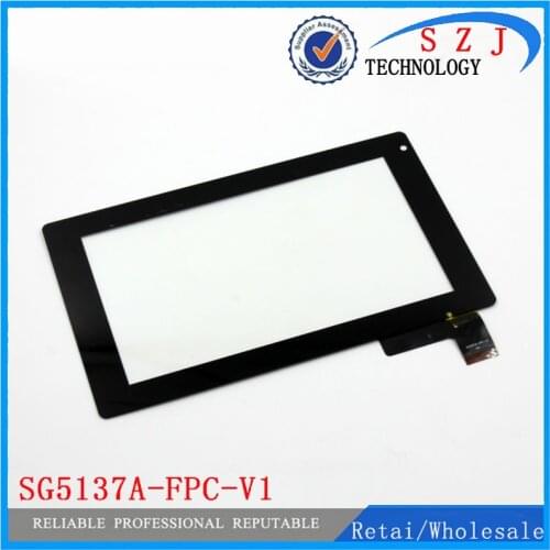 New 7" inch Tablet PC protection SG5137A-FPC-V1 Touch Screen Digitizer Sensor Glass Black Parts Free Shipping Right angle