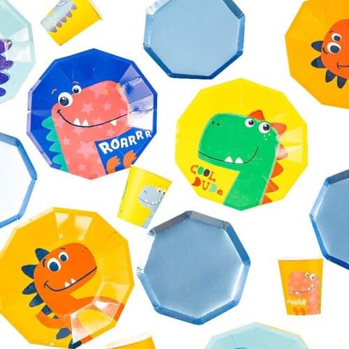 Disposable Tableware Monster Party Supplies Childrens Birthday Party Decorations Paper Plates Paper Cup Wedding Decorations