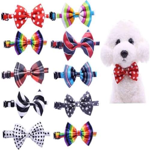 Pet Necklace Adjustable Strap for Dog Pet Dog Cat Dots Collar Dogs Accessories pet dog bow tie puppy bow ties dog Pet supplies
