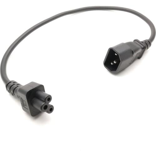 PDU UPS Power Converter Cord,IEC 320 C14 Male Plug to C5 Female Adapter Cable IEC 3 Pin Male to C5 Micky,65CM,1 pcs