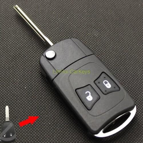 PINECONE for CHRYSLER 300C SEBRING JEEP WRANGLER COMPASS 2 Buttons Uncut Brass Blade Modified Remote Key Shell 1 PC No Seat