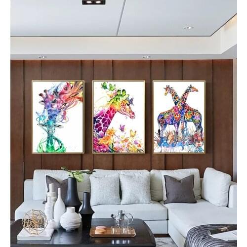 Full Round Diamond Painting Giraffe 5D DIY Diamonds Embroidery Animal Wall Art Kits Room Decoration Home Painting