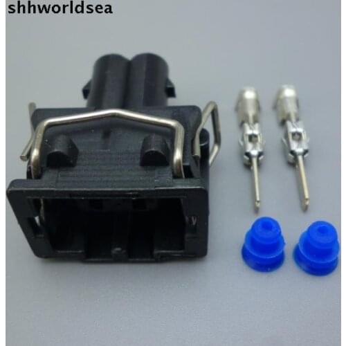 Shhworldsea 5sets 2Pin Auto fuel injector connector spray nozzle/ oil atomizer plug,Car Waterproof Electrical plug socket