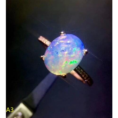 KJJEAXCMY Fine jewelry 925 pure silver jewellery box, natural opal female ring, big jewel