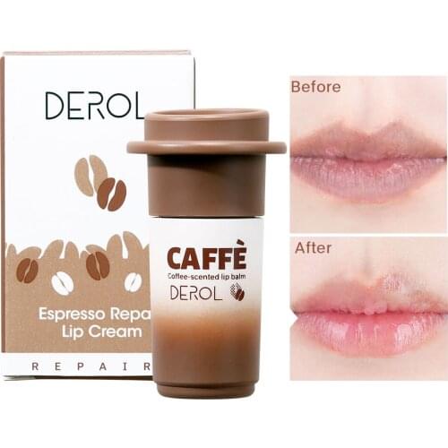 Derol brand espresso repair lip cream moisturizing lip blam reduce lip wrinkles primer makeup Anti-allergic cosmetic