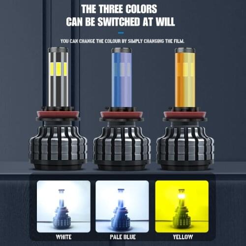 X6 Car LED Headlights 6-sided Luminous Led Light H4 H7 H1 H11 9005 9006 9012 880 881 6000K 8000K 3000K 12V 10000LM Auto Bulbs