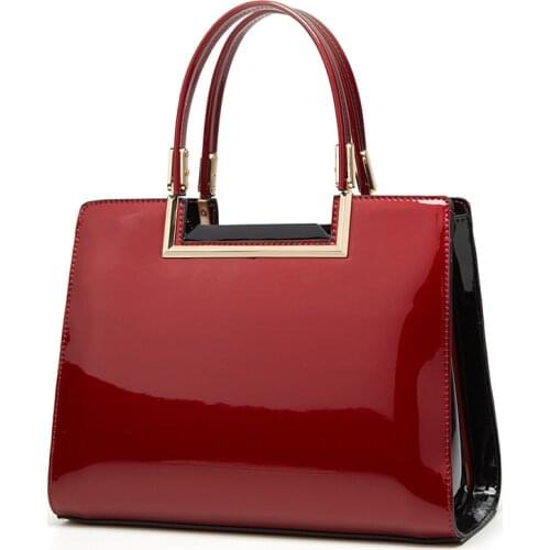 2020 Patent Leather Female Handbag New Simple Fashion Trend All-match Ladies Shoulder Bag