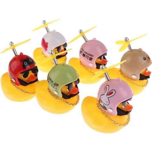 1Pc Car Bicycle Decorate Lovely Small Yellow Duck Helmet Sunglasses Outdoor Sports