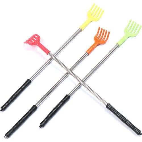1pcs Random Color Convenient Claw Back Scratcher Massage Tool Back Massager Back Scratcher Stainless Steel Portable Pen Clip