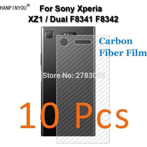 10 Pcs/Lot For Sony Xperia XZ1 / Dual F8341 5.2" Durable 3D Anti-fingerprint Transparent Carbon Fiber Back Film Screen Protector