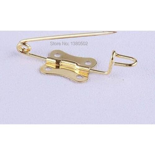 20pcs/lot 30mm metal Safety Pins gold color Brooch pins Badge sewing accessories for clothed label