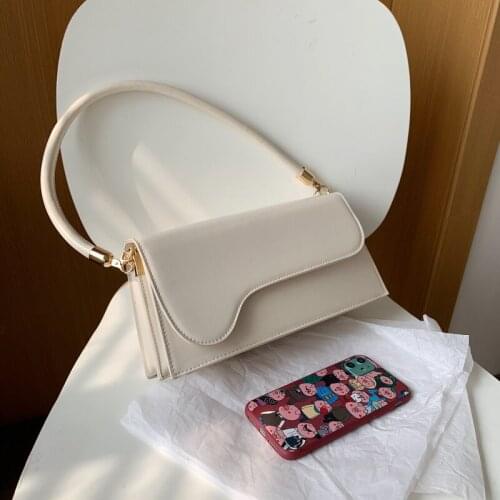 2021 Elegant Baguette Bag Shoulder Handbags Female Travel Hand Bag Simple Style Small Pu Leather Crossbody Bags for Women