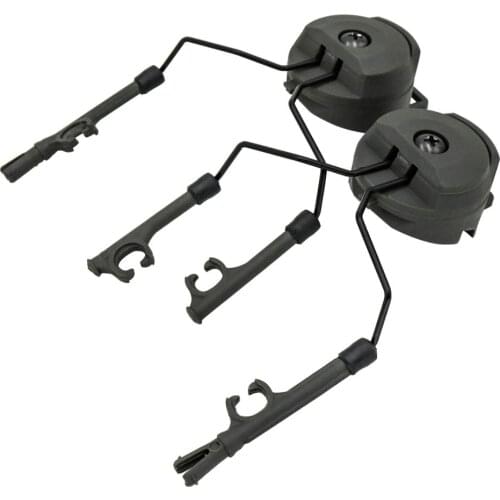 ARC Rail Adapter Helmet Headset Left & Right Side Attachments for Peltor Comtac i ii iii Headphones, Headset Accessories GRAY