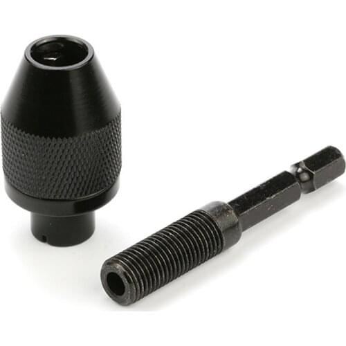 Drill Chuck Screwdriver Impact Driver Adaptor Hex Shank Drill Bits Power Tools Black 0.3-6.5mm