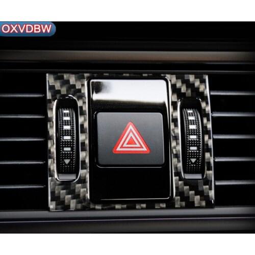 For Audi A6 C7 Accessories interior trim Carbon Fiber Interior Trim Central Air Conditioner Outlet Decoration Frame Car-styling