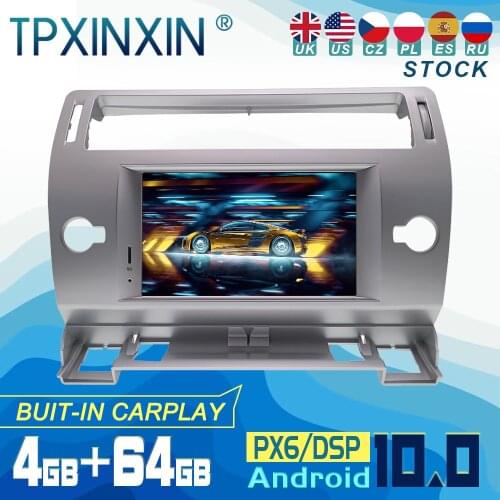 For Citroen C4 Quatre Triumph 2004-2012 Android 10 Carplay Radio Player Car GPS Navigation Head Unit Car Stereo WIFI DSP BT
