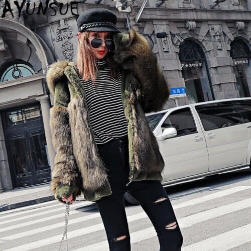 AYUNSUE 2020 New Faux Fur Coat Women Winter Fluffy Jacket Casual Korean Furry Fake Fox Fur Coats Loose Hooded Abrigo Mujer KJ891