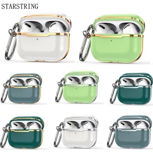 Cover For Airpods Pro Earphone Coque Plating TPU Protector Luxury Airpods Pro Case Air Pods Covers Earpods Apple Airpod Cases