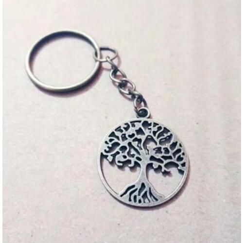 Zinc Alloy Antique Bronze Tree of Life Charm Pendant Key Chain DIY For Keys Car Bag Pendant Key Ring Key Chain Gift Accessories