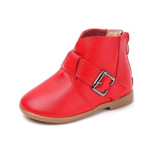 Childrens Shoes children Leather Shoes PU girls fashion casual shoes size 21-30 wholesale 2018 hot new cheap red pink white