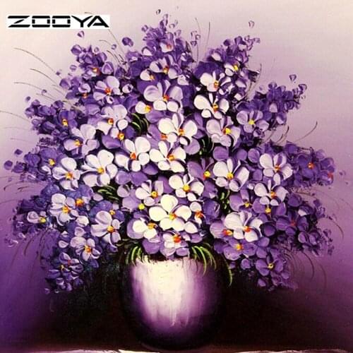 Diy Diamond Painting Kits 5d Resin Square Hand Made Full Rhinestone Diamond Painting Set Room Decoration Handcraft Flowers F12