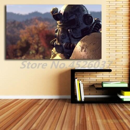 Fallout 76 Power Armor Wall Art Canvas Posters Prints Painting Wall Pictures For Office Living Room Home Decor Tableau Artwork