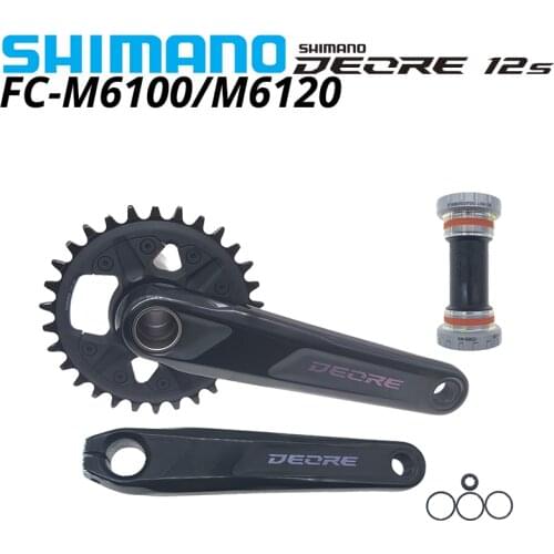 SHIMANO DEORE FC-M6100 FC-M6120 12 SPEED 170mm 175mm 32T 12S FRONT CHAINRING CRANKSET m6100 12v CRANKARM WITH BB52 CHAINWHEEL