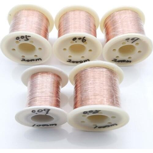 2UEW Magnet Wire 0.05mm 0.06/0.07mm 0.08/0.09mm 2000M/1000M Enameled Copper Wire Magnetic Coil Winding electromagnetic induction