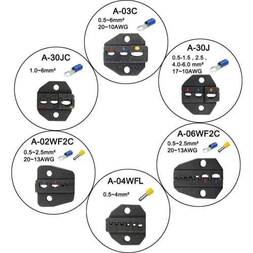 A03C A30J A30JC A06WF2C A02WF2C A04WFL Die Sets for HS HS-03C FSE-03C AM-10 CRIMPING PILER Crimping machine one set modules
