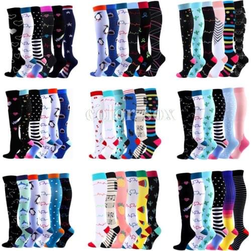 Dropship Wholesale Compression Socks Fit Medical Edema Diabetes Varicose Veins Anti Fatigue Pain Relief Men Women Knee Stockings