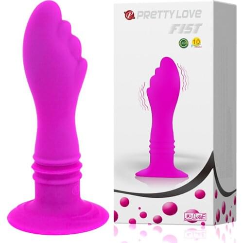 Prettylove 10 Speed Settings Anal G-spot Vbration for Women and Men, Smooth Butt Plug Made from High Quality Silicone Waterproof