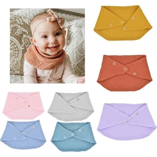 Adjustable Baby Bibs Soft Cotton Triangle Saliva Towel Drool Scarf For Newborn Boys Girls Feeding Apron Absorbent Cloth DropShip