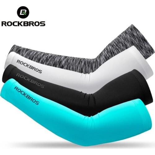 ROCKBROS Ice Fabric Runnling Camping Arm Warmers Protection Cuff Cover Protective Arm Sleeve Bike Sport Arm Warmers Sleeves