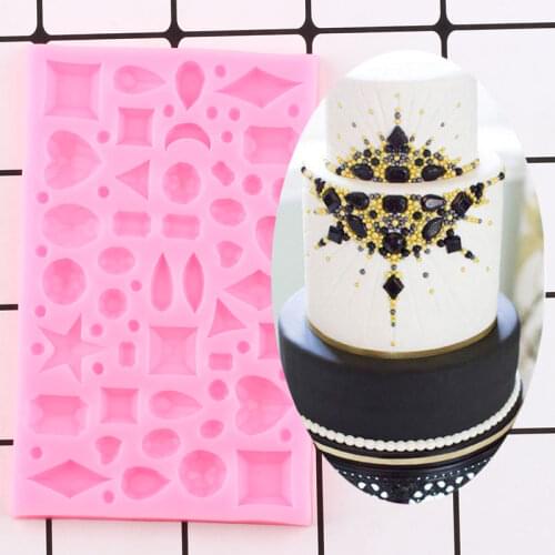 DIY Diamond Shape Silicone Mold Wedding Fondant Cake Decorating Tools Sugarcraft Baking Chocolate Candy Clay Resin Moulds