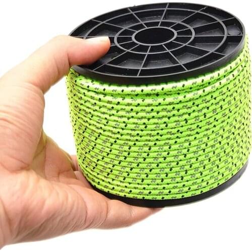 Reflective Nylon Cord Tent Guyline Rope Outdoor Camping Windproof Nylon Tent Rope Fixed Pull Rope Canopy Nail Guyline Rope r