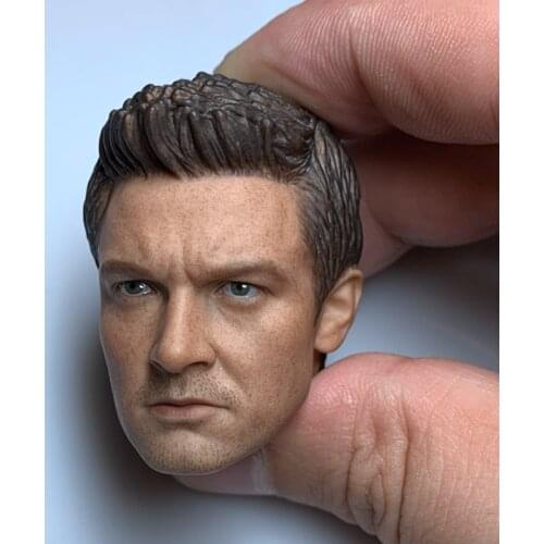 1/6 Eagle Eye Head Sculpture Jeremy Renner for 12 inch Action figure Male accessory model