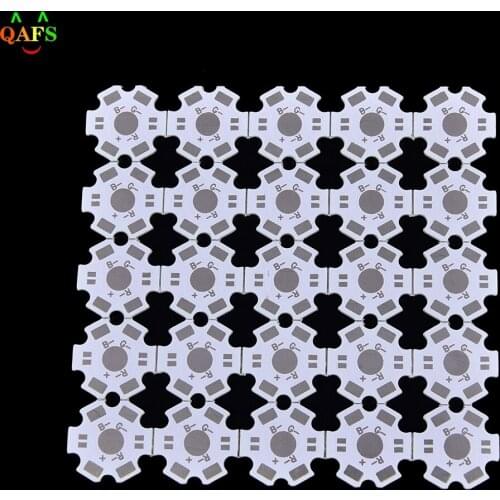 25pcs high quality High Power 1-3W LED Heat Sink Aluminum Base Plate 20 mm 4Pin LED board DIY star heatsink