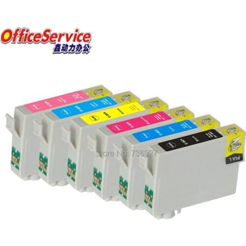 6X Compatible Ink cartridge T0821N to T0826N 82N For Epson Stylus Photo RX590 610 690 TX650 700W 710W 800FW 810FW inkjet printer