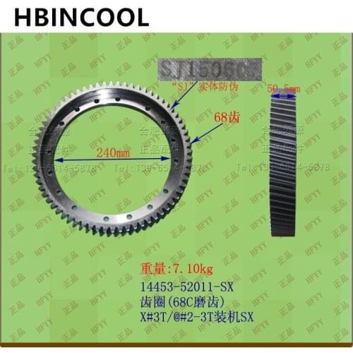 For Original Forklift Accessories Heli Hangzhou Forklift Transmission Differential Gear Ring 2-3T Gear Ring-68 Grinding Gear