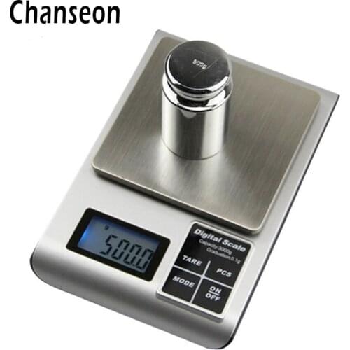 Chanseon Electronic LCD Digital Jewelry Scales for Gold Bijoux Silver Portable Gram Weighing Scale 0.01 500g