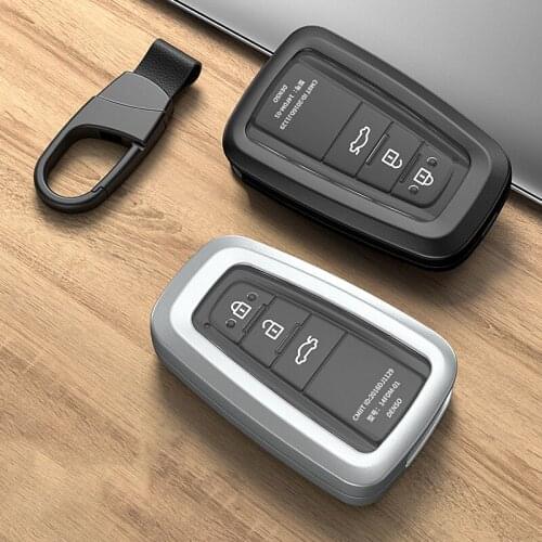 Aluminium Alloy+TPU Car remote Key cover Key case For Toyota Camry Corolla C-HR CHR Prado RAV4 Prius 2/3/4 Buttons Remote key