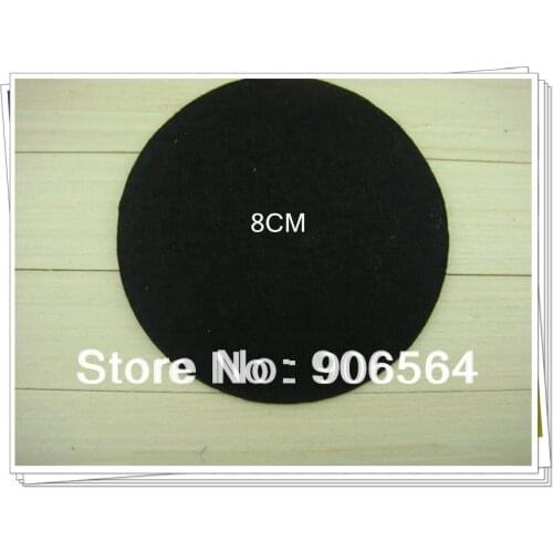 Black and White Color 8 Cm Circle Felt Pads Round Felt Patches for DIY Fabric Flower Hair Accessories 500Pcs/Lot Free shipping