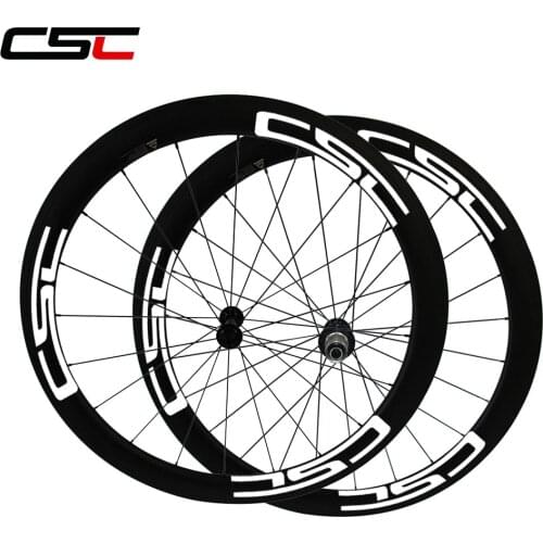 CSC U Shape 700C full carbon 50mm clincher wheels 25mm width with Powerway R13 hub sapim cx ray cn 424 spoke