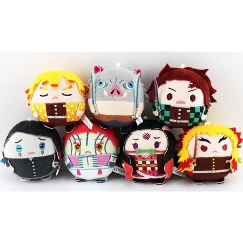 10cm Japan Anime Demon Slayer Figure Doll Kimetsu No Yaiba Agatsuma Zenitsu Nezuko Hashibira Plush Toys Birthday Christmas Gift