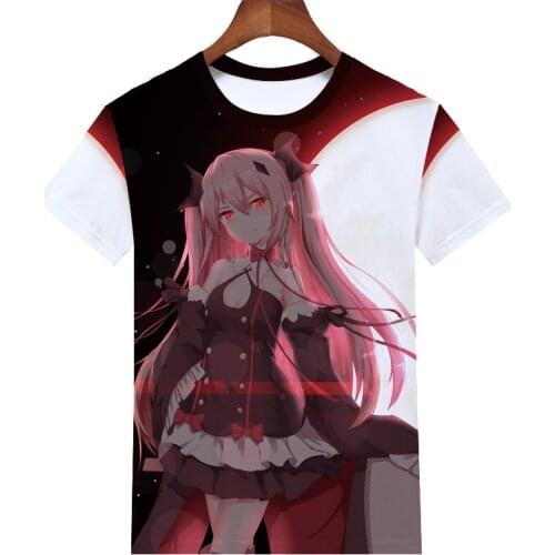 Seraph of the end Hiiragi Shinoa Krul Tepes T-shirt Cosplay Costume Owari no Seraph Men Women Casual Tshirts Short Sleeve Tees