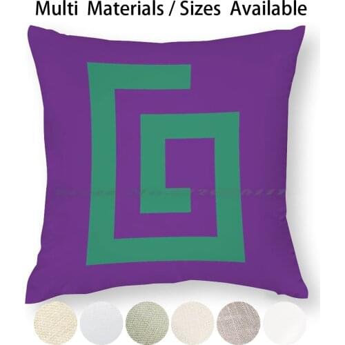Jacobs Logo Pillow Case Throw Pillow Cover Cotton Linen Flax Swirl Mcyt Dream Smp Dreamwastaken Quackity Green Purple Creative