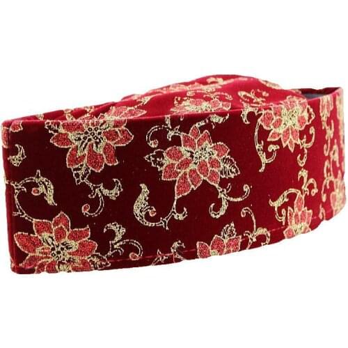 Malaysian Songkok Kippot Mariage Muslim Groom Worship Hats Bronzing Wedding Malaysia Caps Hui Wed Boat Topi Red Men Fedora Hat