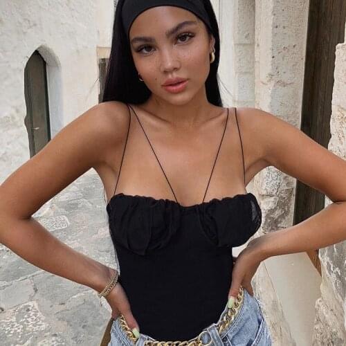 European and American style INS new Womens sling off-shoulder sexy backless slim jumpsuit women