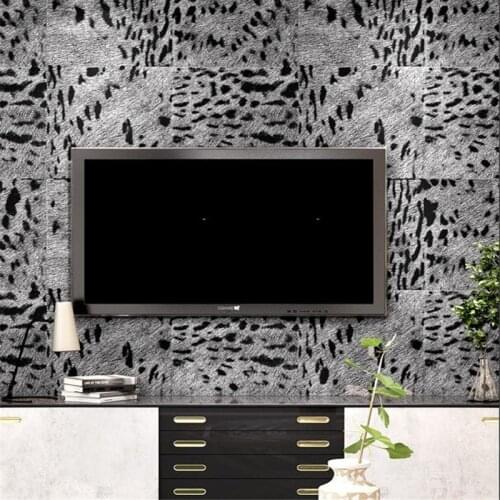 Wellyu Leopard wallpaper TV background wall living room bedroom KTV high-end fashion personality wallpaper papel de parede