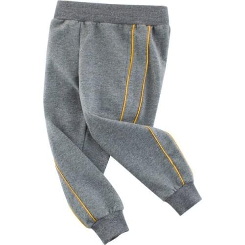 Wholesale Kids Sports pants cotton Cartoon Dinosaurs stripe boy girl toddler Leisure trousers children clothing Embroidery 2-8Y